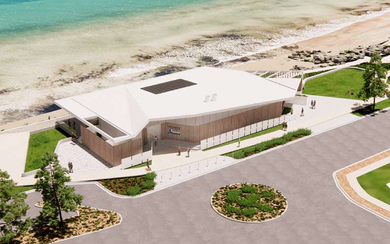 West beach surf life saving club render