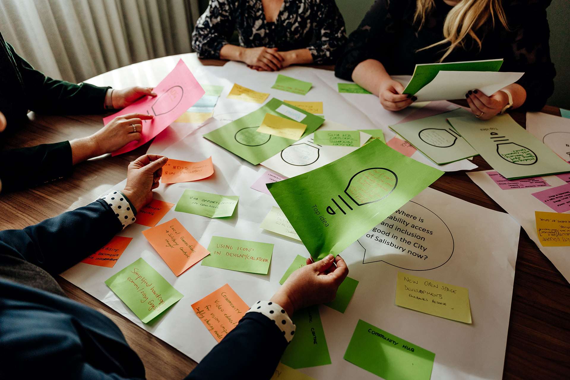 Table with engagement notes