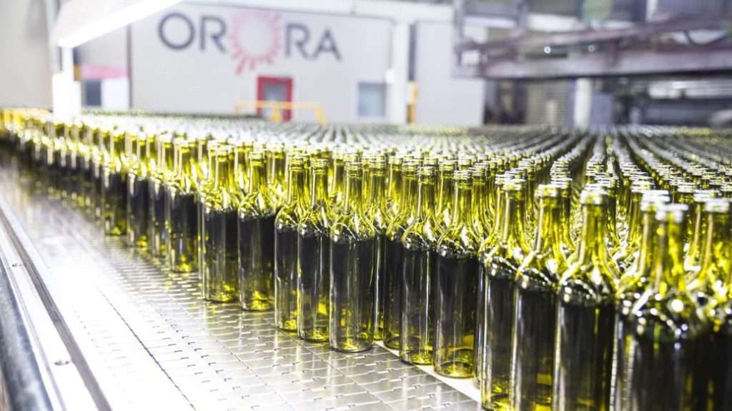 bottles on a conveyor belt